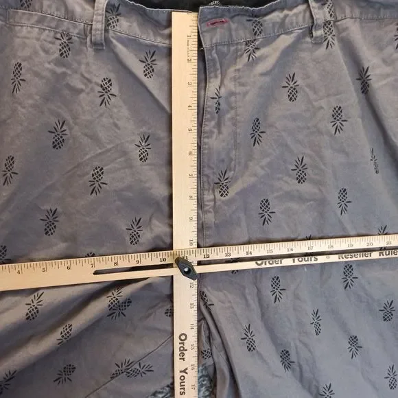 Polo Club Beverly Hills Short Adult 48 Gray Pineapple Print Pockets Men - Picture 4 of 9